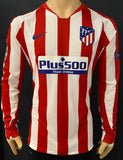 2019-2020 Nike Atlético de Madrid Long Sleeve Home Shirt Joáo Félix UCL Vaporknit Kitroom Player Issue