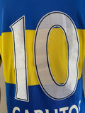2015-2016 Boca Juniors Player Issue Home Shirt Carlitos Tévez Pre Owned Size L