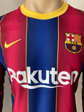 2020 2021 Barcelona home shirt Pique long sleeve player issue Kitroom UEFA Champions League Size L