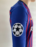 2018 2019 Barcelona Home Shirt Messi player issue kitroom Nike UEFA Champions League version new with tags size M (fitted)