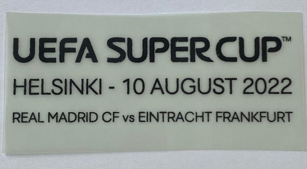 2022 UEFA Super Cup Match detail Kitroom Player Issue MDT Real Madrid Helsinki vs Frankfurt