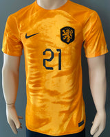 2022-2023 Nike Netherlands World Cup Home Shirt Frenkie de Jong Dri-Fit BNWT