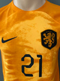 2022-2023 Nike Netherlands World Cup Home Shirt Frenkie de Jong Dri-Fit BNWT