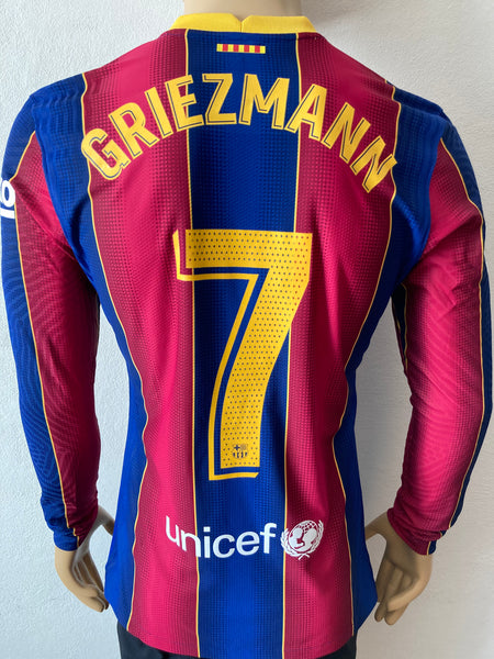 2020 2021 Barcelona Home shirt long sleeve player issue kitroom printed tag Griezmann la liga