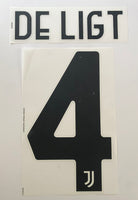 2020-22 Juventus Serie A Home and Third Shirt De Ligt 4 Name Set and Number Stilscreen