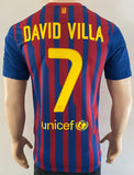 2011-2012 Nike FC Barcelona UCL Home Shirt David Villa Dri-Fit BNWT