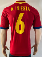 2013 Adidas Spain Confederations Cup Home Shirt Iniesta Climacool