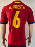 2013 Adidas Spain Confederations Cup Home Shirt Iniesta Climacool