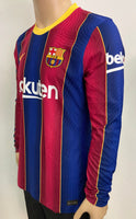 2020 2021 barcelona home long sleeve player issue kitroom pique king cup home