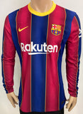 2020 2021 barcelona home long sleeve player issue kitroom pique king cup home