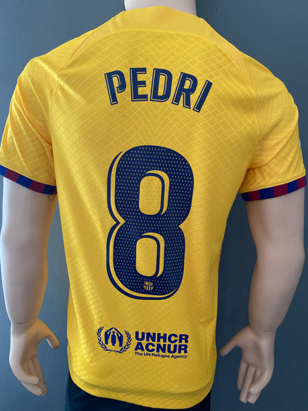 2023 Barcelona fourth shirt player issue authentic Senyera Pedri name Avery Dennison size S