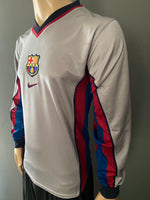 1998 1999  FC Barcelona Centenary Long Sleeve Away Shirt Player Issue kitroom