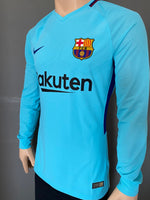 2017 2018 Barcelona Away shirt Long Sleeve Player Issue kitroom shirt Aeroswift new size M