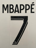 2022-23 PSG Paris Saint-Germain Ligue 1 Away Shirt Mbappé Name Set and Number Monblason