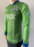 2018 Seattle Sounders Home Shirt Player Issue Long Sleeve MLS Pre Owned Size S