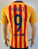 2015-2016 Nike FC Barcelona Away Shirt Luis Suárez LFP Pre Owned Size S