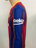 2020 2021 barcelona home long sleeve player issue kitroom pique king cup home