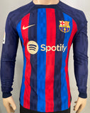 2022 2023 Barcelona Home Shirt Pedri Long sleeve player issue kitroom  size M ( fitted )