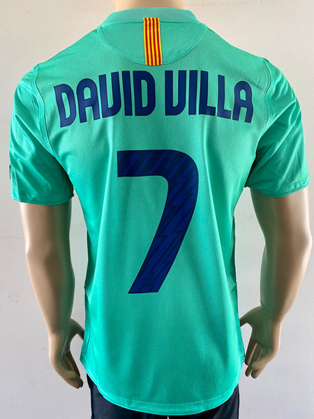 2010 2011 Barcelona away shirt David Villa player issue Kitroom UEFA Champions League name set