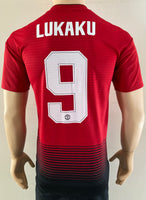 2018 2019 Manchester United Home Shirt Lukaku UEFA Champions League version clima chill authentic player issue size M