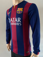 2014-2015 Nike FC Barcelona Long Sleeve Home Shirt Messi Dri-Fit