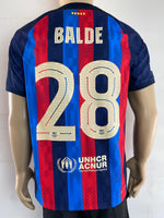 2022-2023 Nike FC Barcelona Player Issue Home Shirt Champions League Alex Balde Dri-Fit ADV BNWT