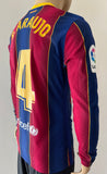 2020 2021 Barcelona home shirt player issue long sleeve Kitroom Araujo printed tag