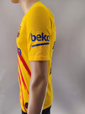 2020 2021 Barcelona fourth senyera shirt player issue vaporknit Messi final King Cup Avery Dennison name, used size M