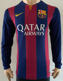 2014-2015 Nike FC Barcelona Long Sleeve Home Shirt Messi Dri-Fit