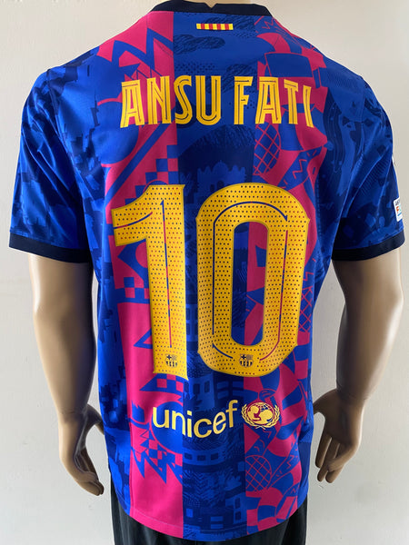 2021-22 Nike FC Barcelona Third Shirt Ansu Fati UCL Dri-Fit