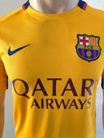 2015-2016 Nike FC Barcelona Away Shirt Luis Suárez LFP Pre Owned Size S