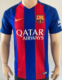 2016-2017 FC Barcelona Home Shirt Messi LaLiga Used (L)