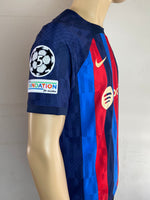 2022-2023 Nike FC Barcelona Player Issue Home Shirt Champions League Alex Balde Dri-Fit ADV BNWT