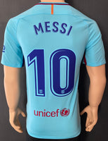 2017-2018 FC Barcelona Away Shirt Messi La Liga BNWT Size M