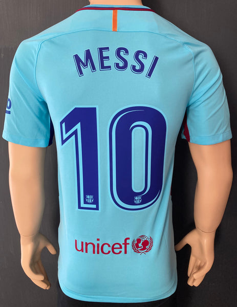 2017 2018 FC Barcelona Away Shirt Messi La Liga BNWT Size M