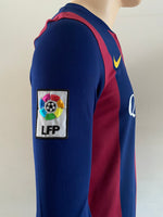 2014-2015 Nike FC Barcelona Long Sleeve Home Shirt Messi Dri-Fit