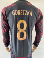 2022-23 Adidas Germany World Cup Away Long Sleeve Shirt Goretzka Player Issue