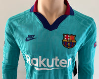 2019 2020 Barcelona Long Sleeve Third Shirt Griezmann Champions League Kitroom Player Issue BNWT