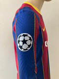 2020 2021 Barcelona home shirt Pique long sleeve player issue Kitroom UEFA Champions League Size L