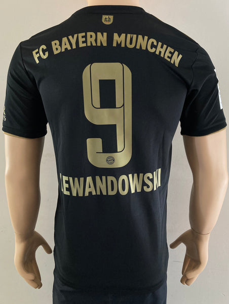 2021-2022 Adidas FC Bayern Munich Away Shirt Lewandowski Bundesliga Aeroready BNWT