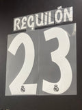 Name Set Número “Reguilón 23” Real Madrid 2018-19 Para la camiseta de visita y tercera/for away and third kit Champions League/Copa del Rey SportingiD
