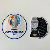 Set de parches Oficiales Copa América 2021 Uruguay Player Issue Fiberlock