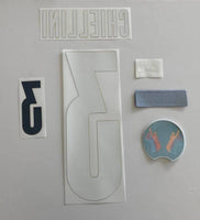 Set de nombre y numero Giorgio Chiellini 13 Seleccion Italia original Stilscreen Kit de Parches Player issue