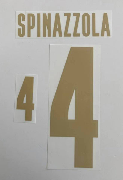 Set de nombre y numero Spinazzola Seleccion Italia original Stilscreen Version jugador Player issue
