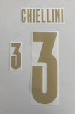 Set de nombre y numero Giorgio Chiellini 13 Seleccion Italia original Stilscreen version jugador Player issue