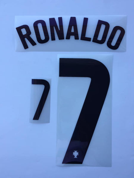 Name set Número “Ronaldo 7”  Selección Portugal 2020 EURO 2020 Para la camiseta de visita/for away kit SportingiD
