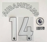 Nombre y número Arsenal 2019-20 Local Aubameyang Premier League No Room For Racism