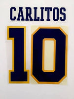 Nombre y número Carlitos 10 Boca juniors 2021 visitante