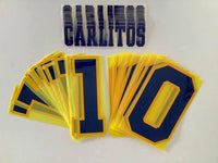 Nombre y número Carlitos 10 Boca juniors 2021 visitante