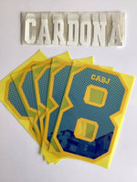 Nombre y número Cardona 8 Boca Juniors 2021 edición especial Caminito Art color
